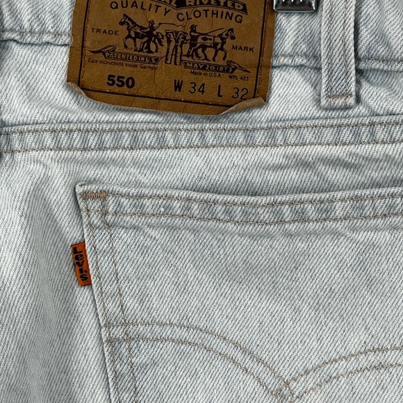 Levi’s vintage 550 orange tab jeans 34x32 USA - Picture 6 of 8